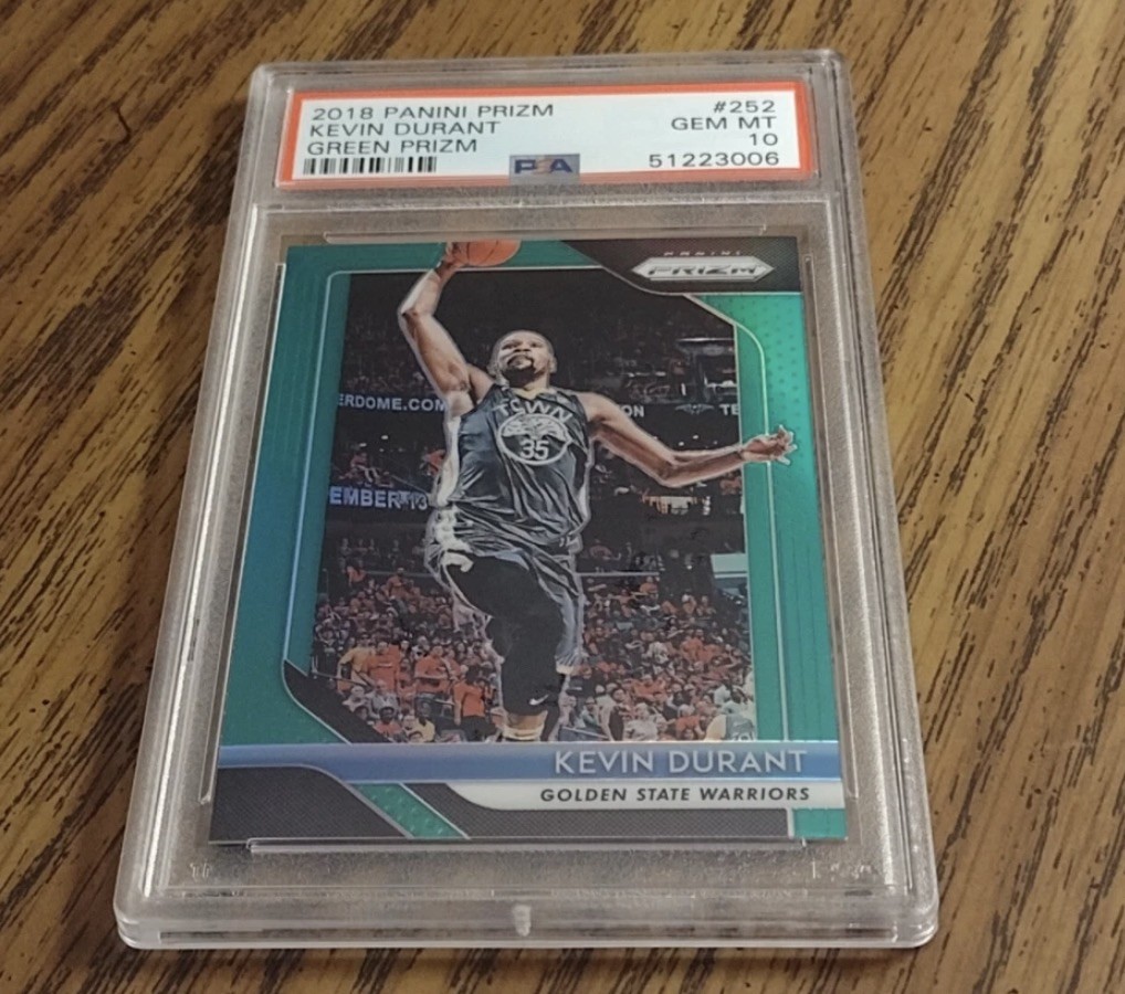2018 Panini Prizm #252 Kevin Durant Green Prizm PSA 10 2018 Panini Prizm #252 Kevin Durant Green Prizm PSA 10