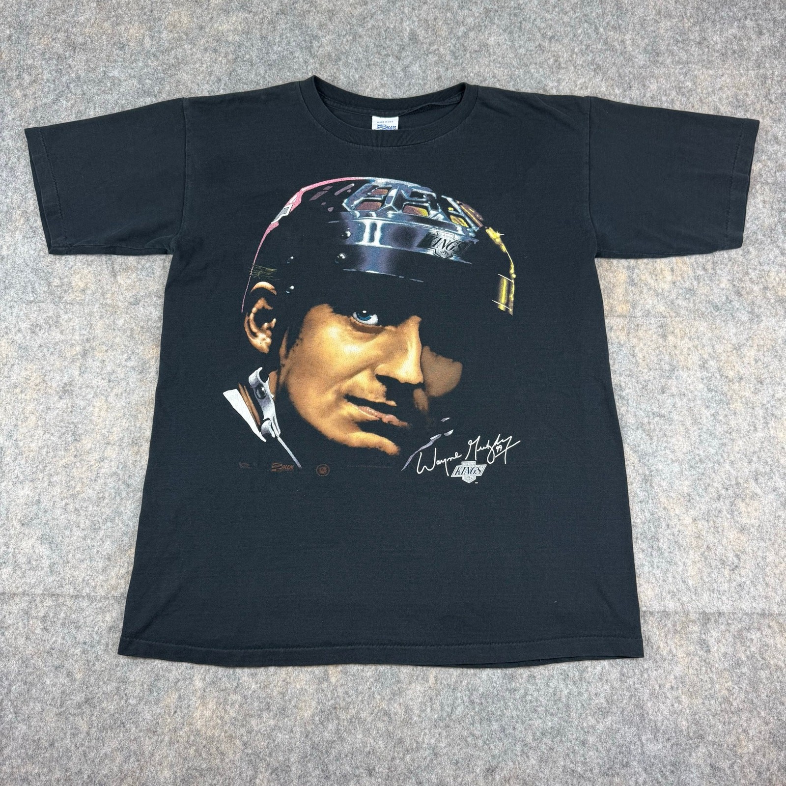 Salem Sportswear Wayne Gretzky 1991 Big Face T-Shirt Vintage FITS MEDIUM