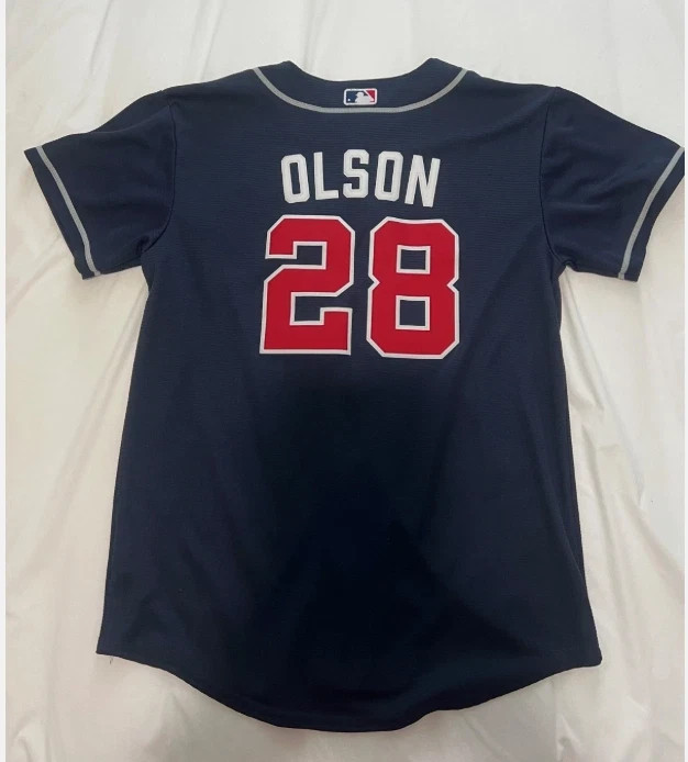 HOTAtlanta Brave #28 Matt Olson Cool Base Men\'s Stitched Jersey.