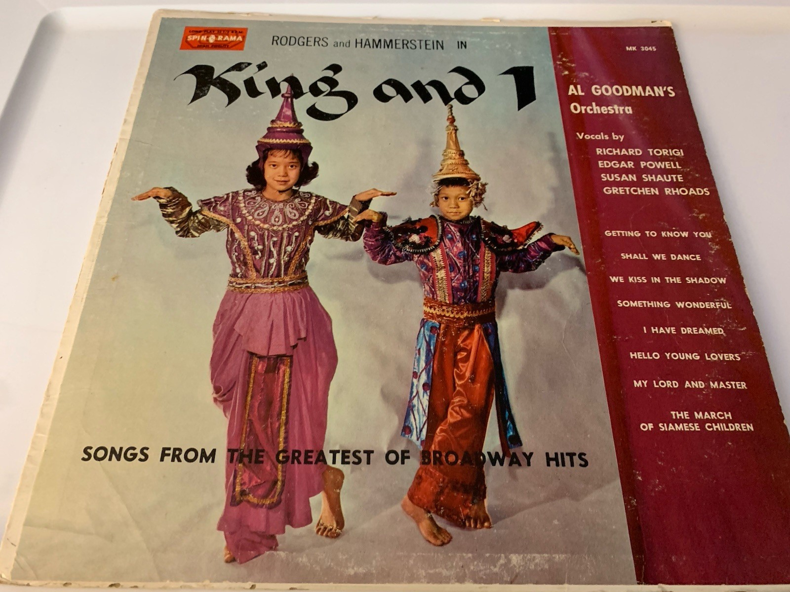 60s THE KING & I By Al Goodman Orchestra LP Spin-O-Rama 3045 60s THE KING & I By Al Goodman Orchestra LP Spin-O-Rama 3045