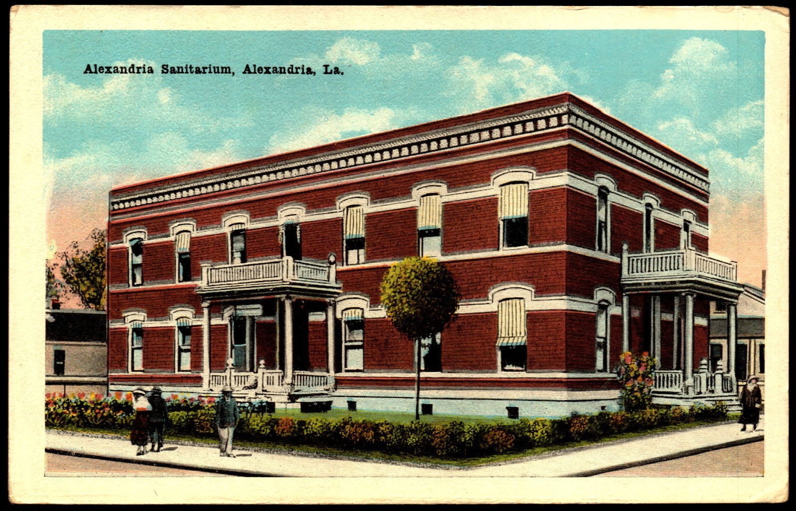 Postcard LA Louisiana Alexandria Sanitarium c1930s F3 Postcard LA Louisiana Alexandria Sanitarium c1930s F3