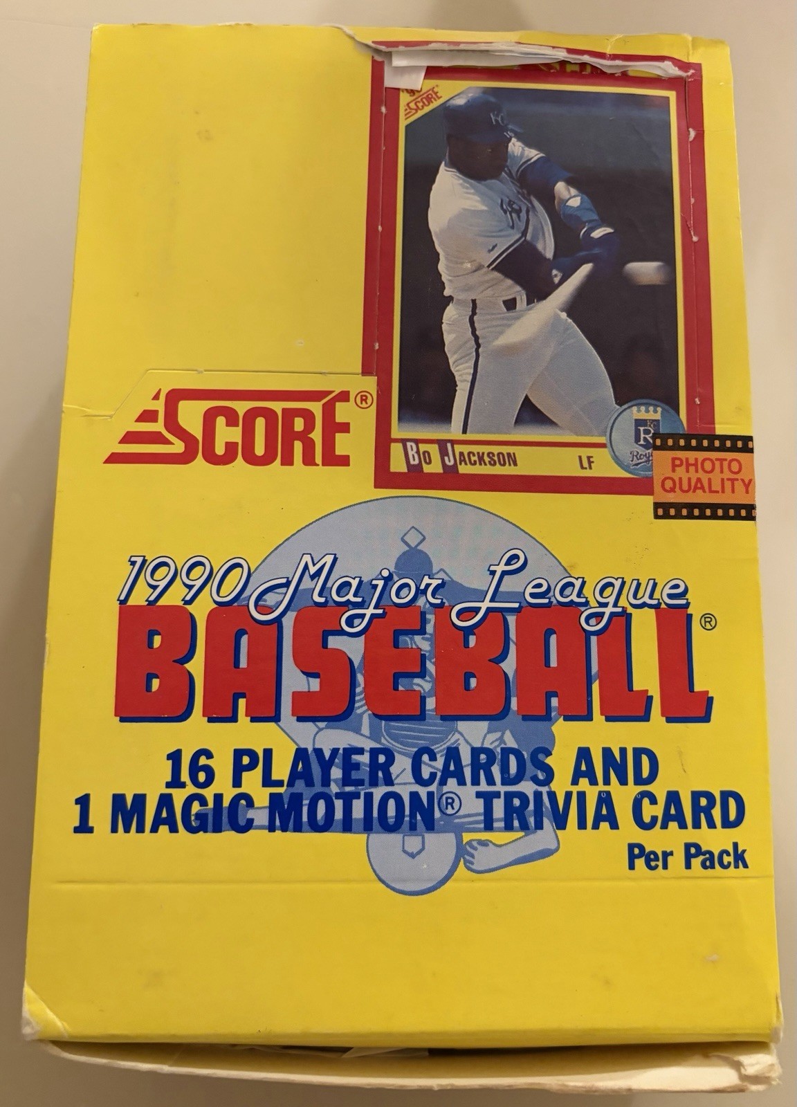 1990 Score Baseball Box 36 Pks,Look for Frank Thomas, Bo Jackson, Ken Griffey Jr