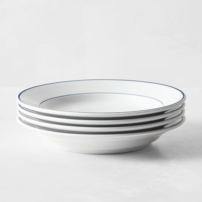 Apilco Tradition Blue-Banded Soup Plates|32462