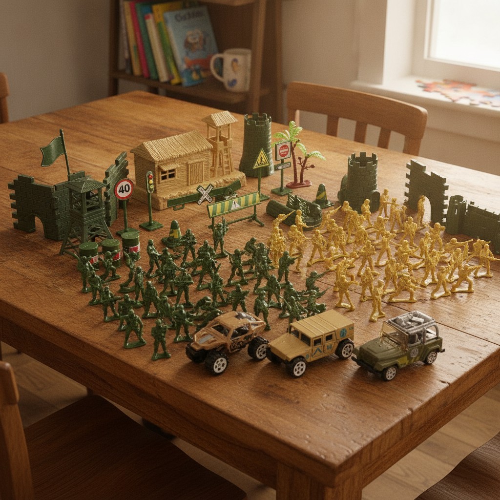 Ultimate Military Playset with 95 Toy Soldiers & Diecast Vehicles - Fun for All