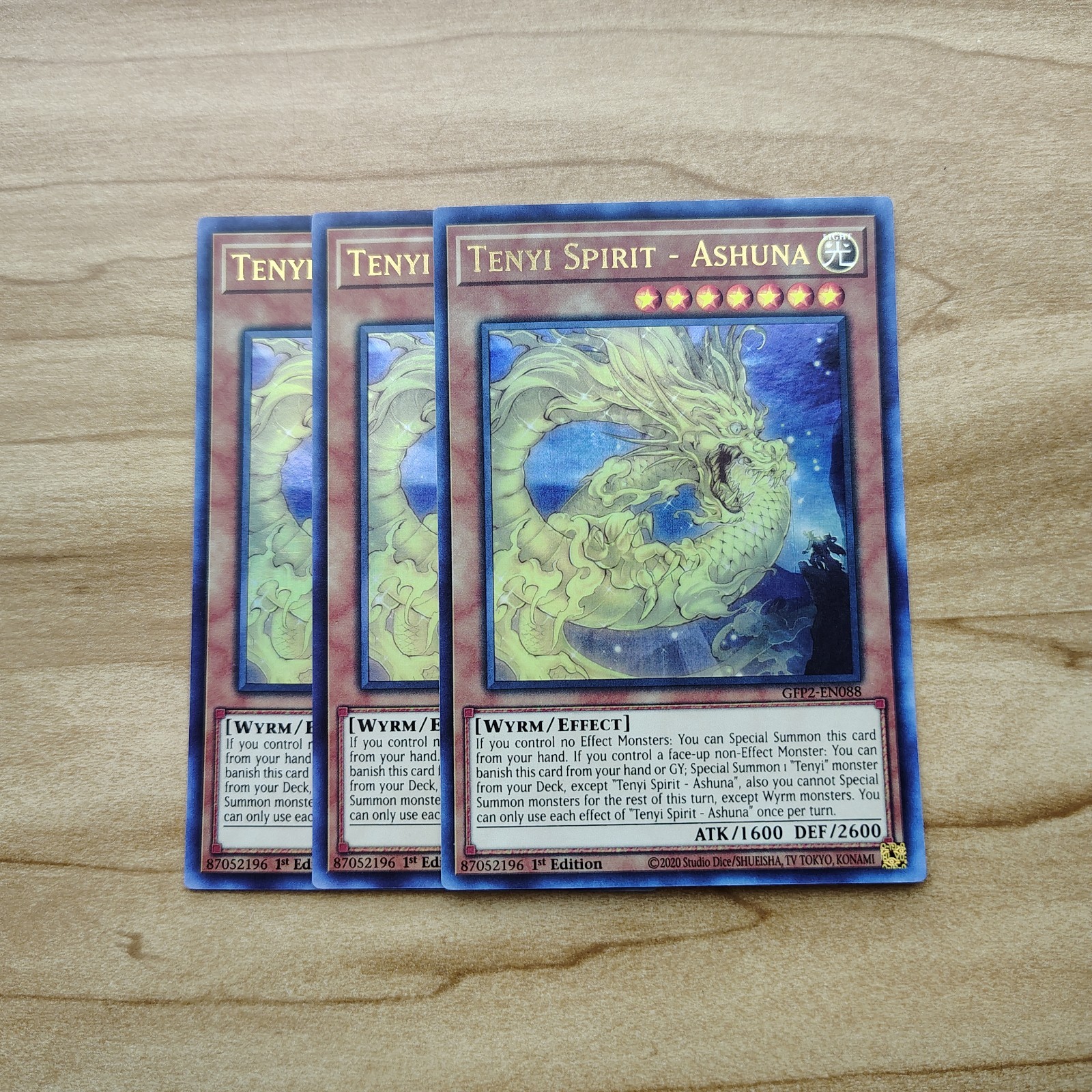 Tenyi Spirit - Ashuna 3x - Ultra Rare / Holo - GFP2-EN088 - Yugioh