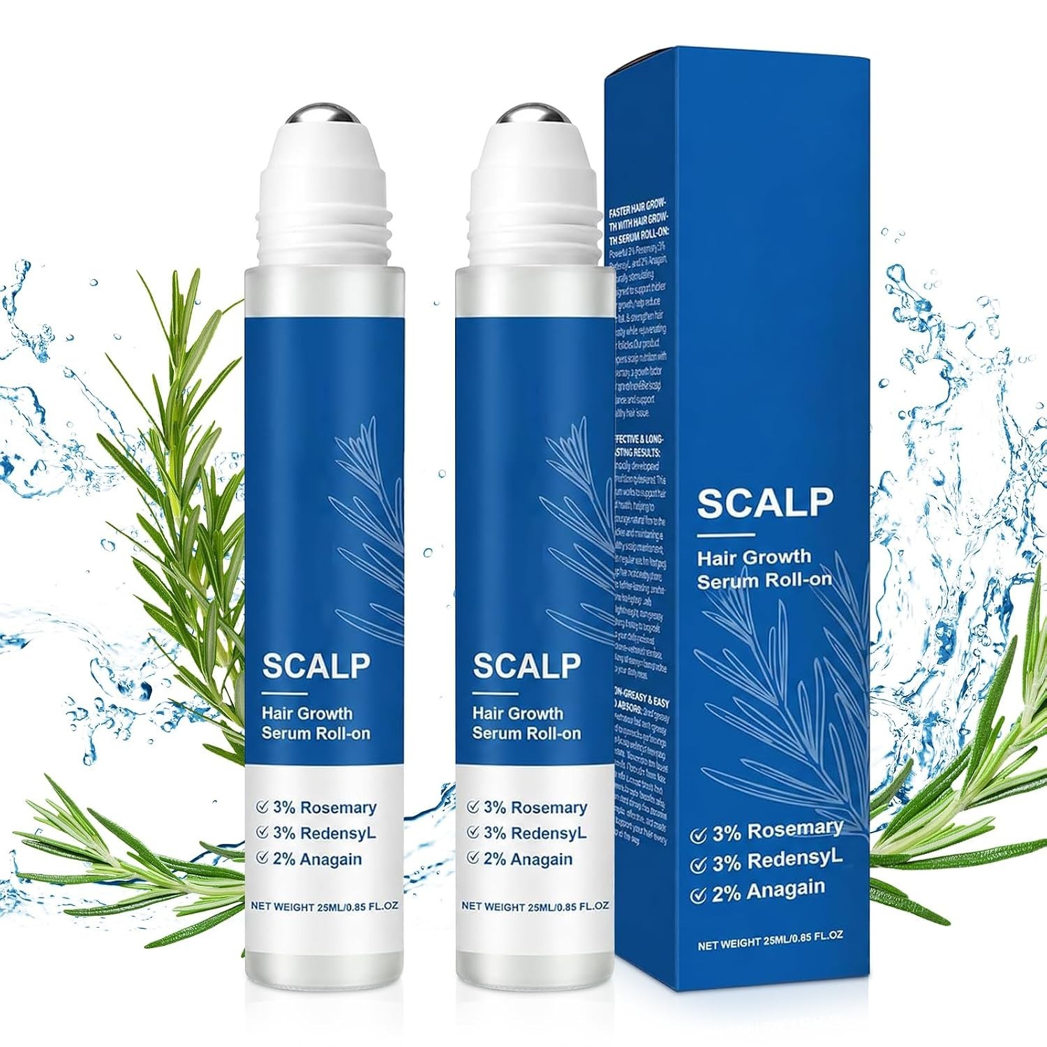 Aparthy Hair Growth serum Roll On, Advanced 0.85 Fl Oz , 2PCS