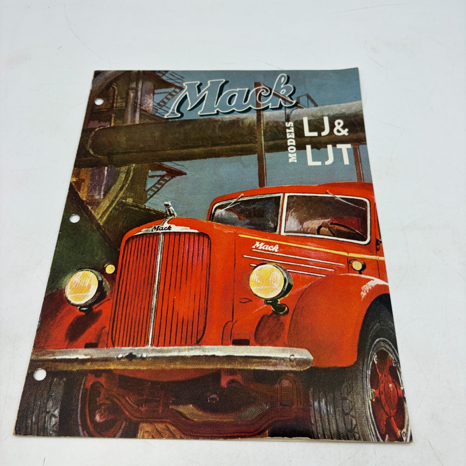 1946 Mack LJ & LJT Truck Original Sales Brochure Canadian Dealer Stamp
