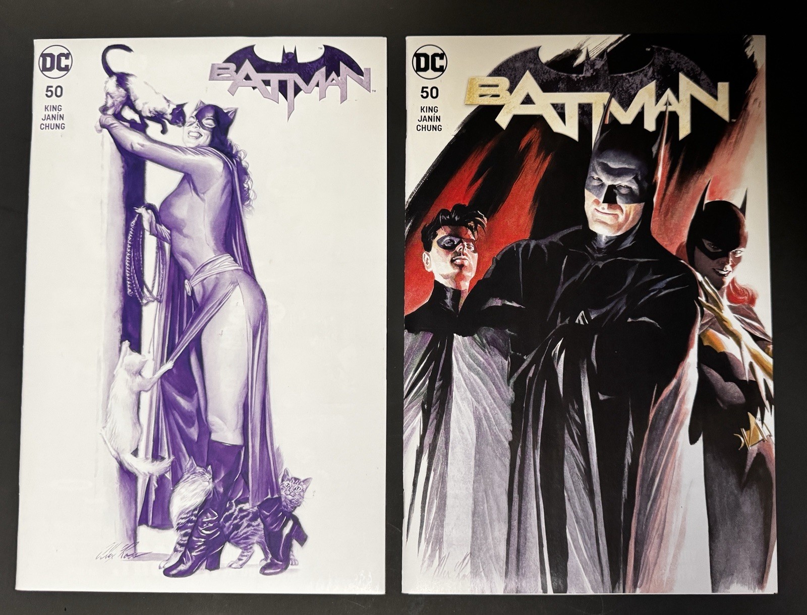 Batman #50 Alex Ross Catwoman + Family VariantsSDCC (DC 2018) Wedding Issue NM+