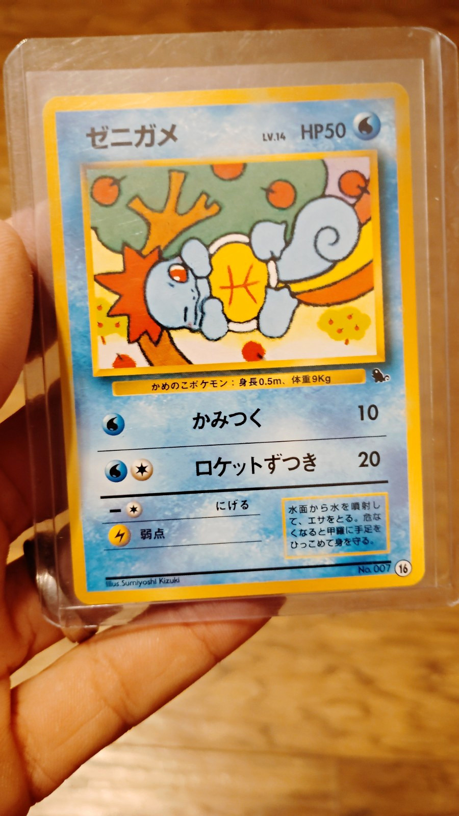 Squirtle  No.007 Intro Pack 1996 Japanese HP50 Common No 16 Vintage