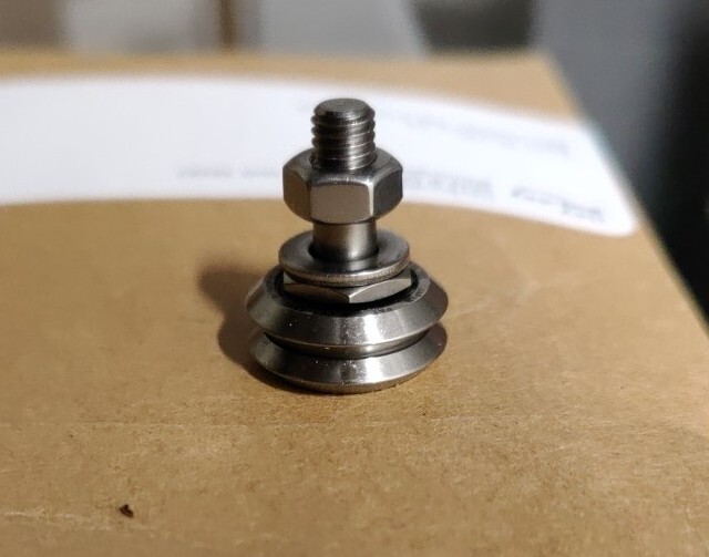 Dual V Studded Wheel Guide SWAC1SSX Concentric Bishop Wisecarver | .771 x .310\ Dual V Studded Wheel Guide SWAC1SSX Concentric Bishop Wisecarver | .771 x .310\