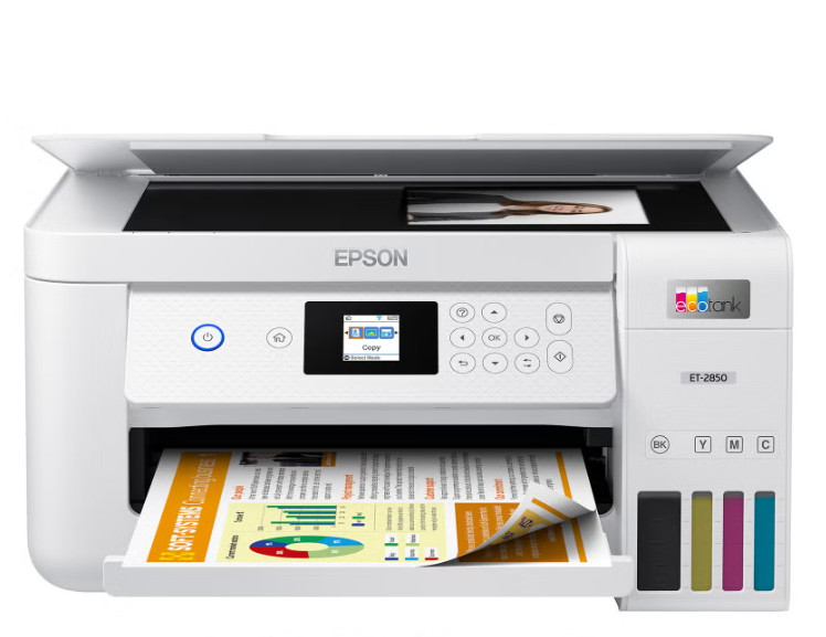 Epson EcoTank ET‑2850 All‑in‑One Inkjet Printer C11CJ63205 Epson EcoTank ET‑2850 All‑in‑One Inkjet Printer C11CJ63205