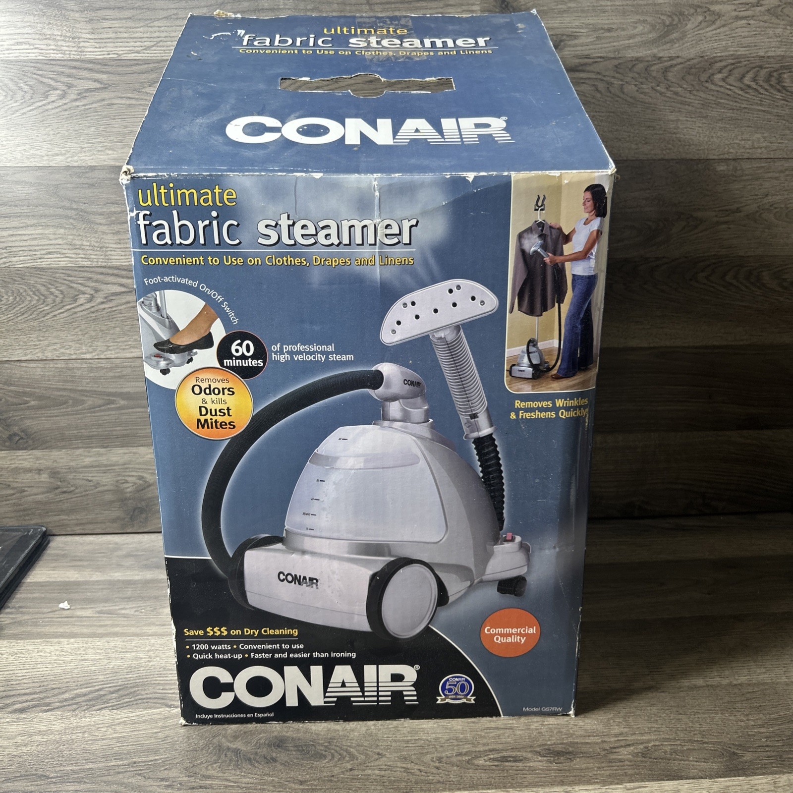 Conair Ultimate Fabric Steamer Commercial Quality 1200 Watts - GS7RW Open Box