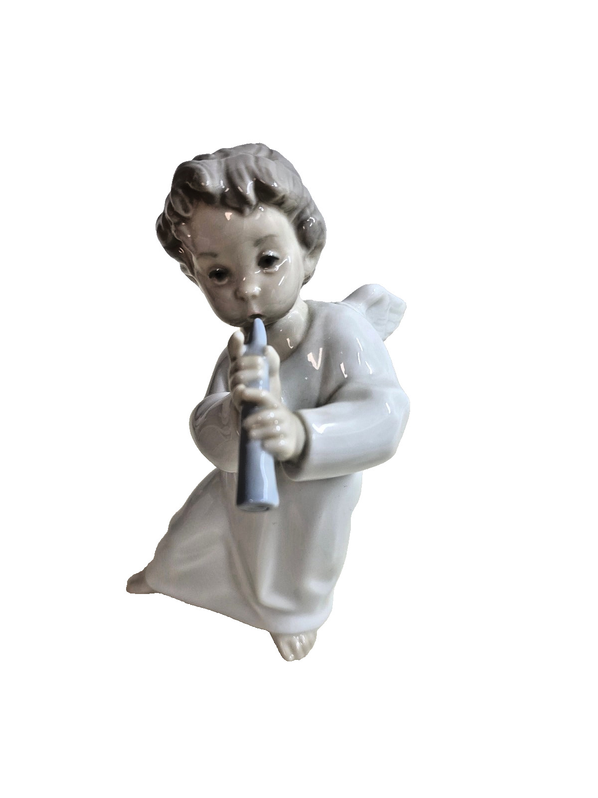 Lladro Porcelain Angel/Cherub Playing Flute #4540 1969 In Box Never Displayed