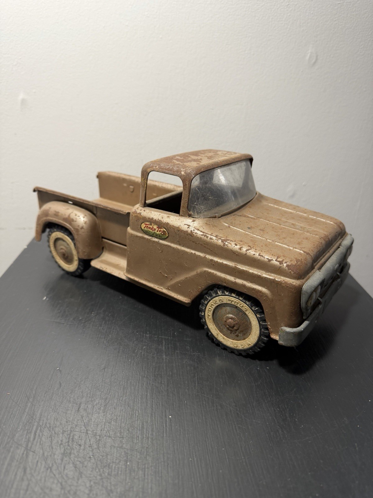 Vintage 1959 Tonka Step-Side Pickup Truck No 02 original metallic bronze finish Vintage 1959 Tonka Step-Side Pickup Truck No 02 original metallic bronze finish