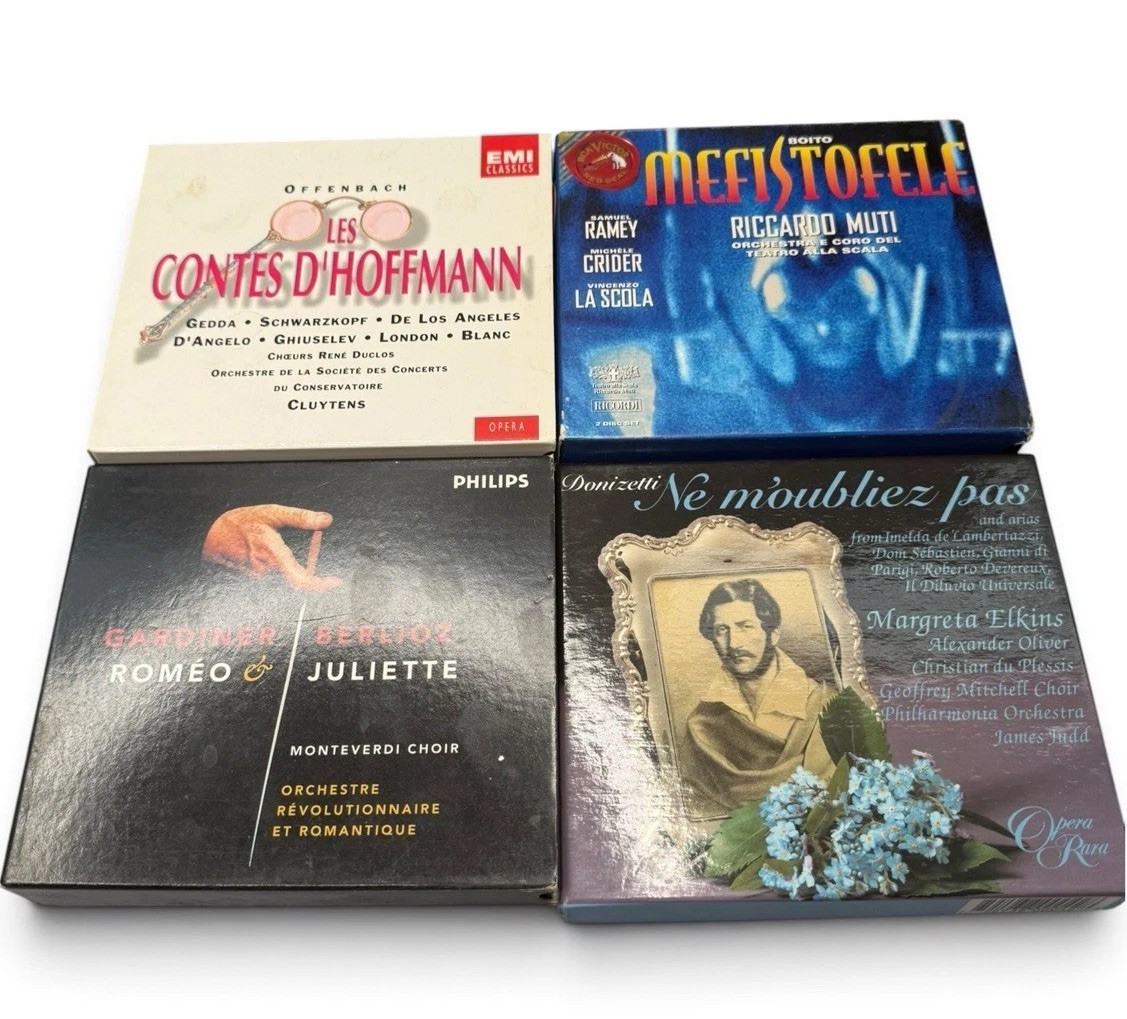 4 Classical Opera CD Box Sets Offenbach Berlioz Boito Donizetti Opera Rara