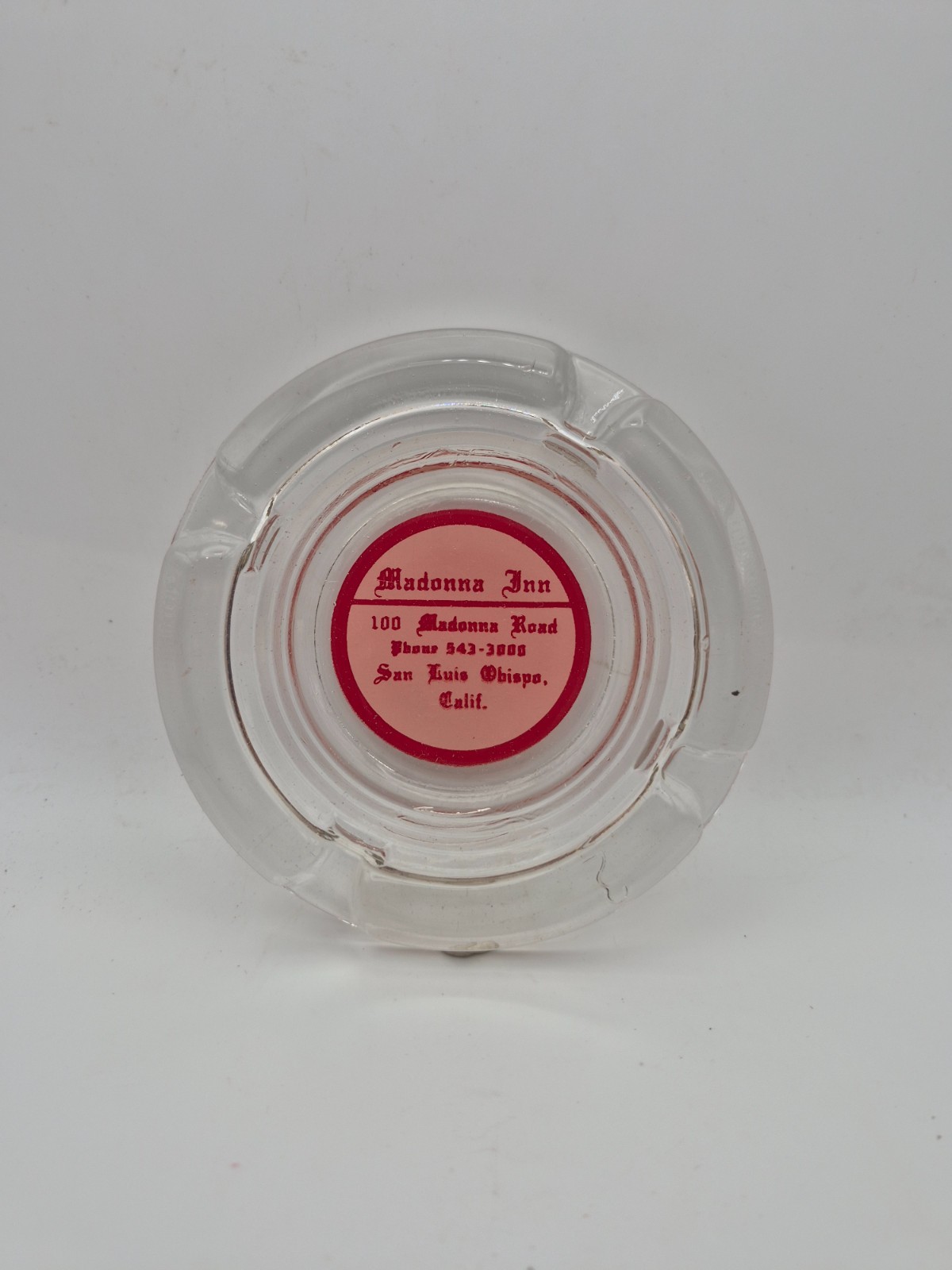 Vintage Madonna Inn San Luis Obispo California Glass Advertising Ashtray Vintage Madonna Inn San Luis Obispo California Glass Advertising Ashtray