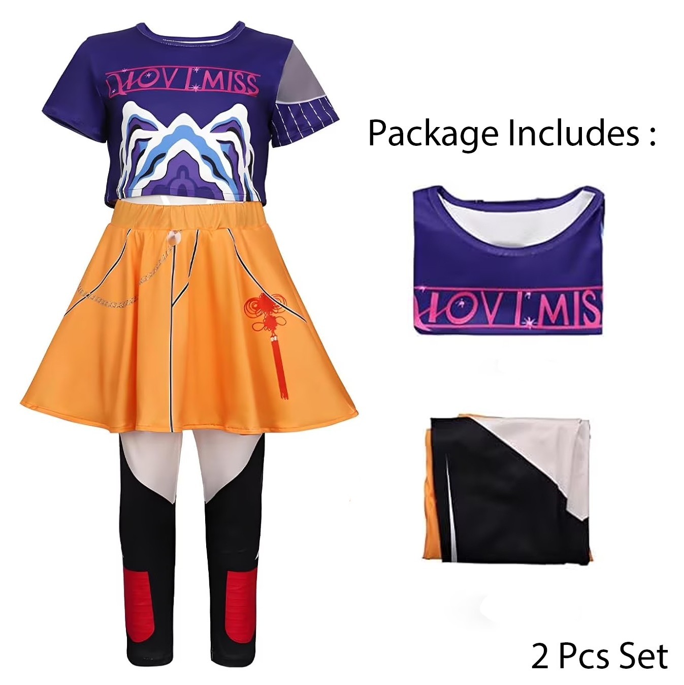 K-Pop Demon Hunters Rumi Mira Zoey Adult Kids Cosplay Costume Set Dress Outfits