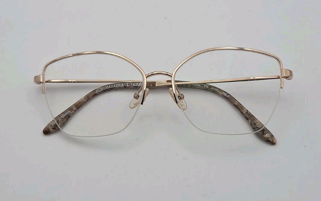 BCBGMAXAZRIA Eyeglasses Frames AVRIL Gold 55-15-140 Read Description BCBGMAXAZRIA Eyeglasses Frames AVRIL Gold 55-15-140 Read Description