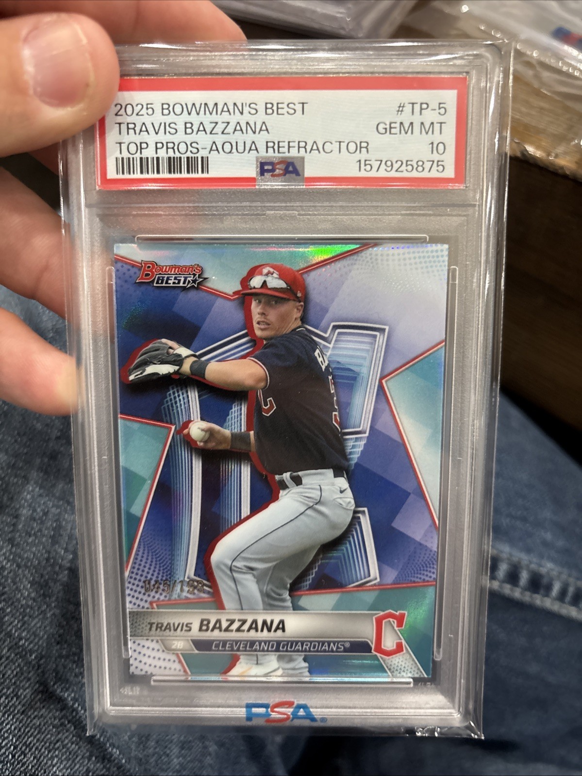 2025 Bowman\'s Best Top Prospects Aqua Refractor /199 Travis Bazzana Psa 10 Pop 1 2025 Bowman\'s Best Top Prospects Aqua Refractor /199 Travis Bazzana Psa 10 Pop 1
