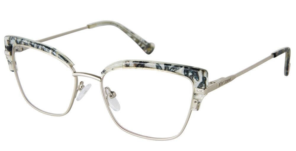 NEW Betsey-Johnson REMIX Eyeglasses Sil 100% AUTHENTIC NEW Betsey-Johnson REMIX Eyeglasses Sil 100% AUTHENTIC