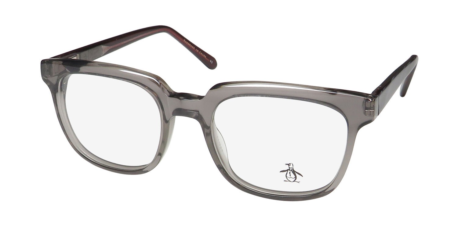 NEW ORIGINAL PENGUIN THE MARVIN JR EYEWEAR FULL-RIM SQUARE PLASTIC GRAY FL