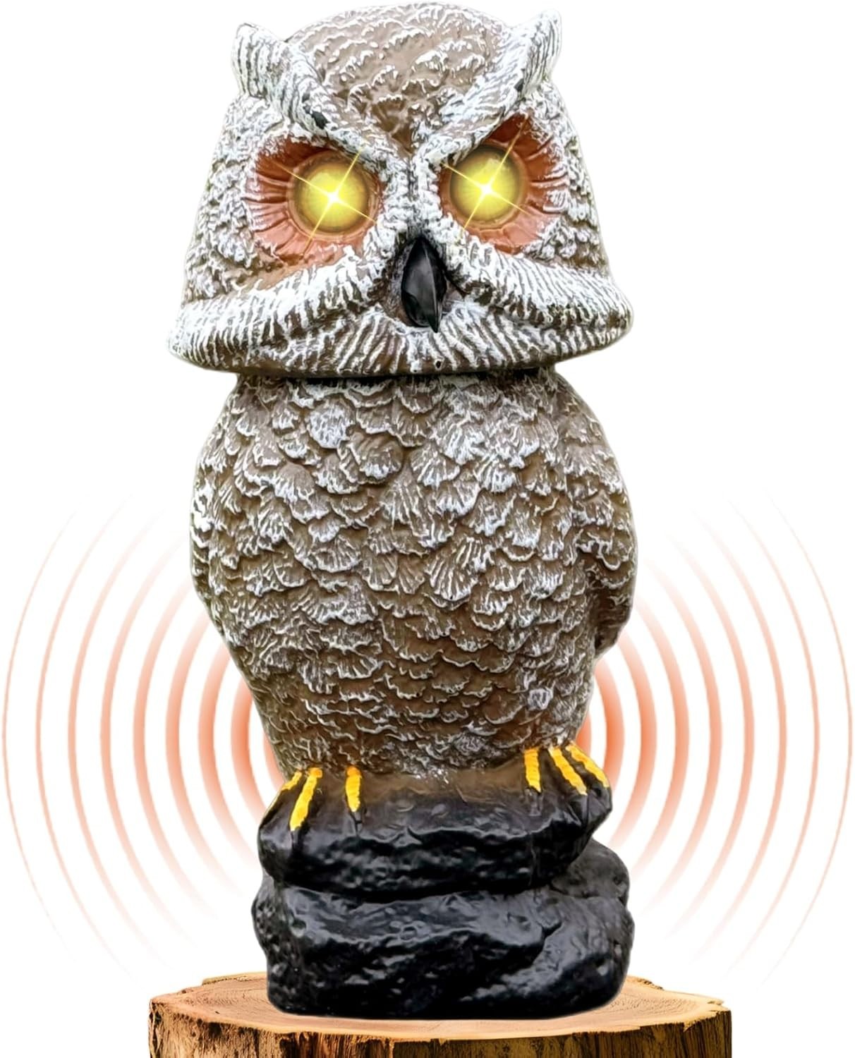 Ugold Solar Powered Owl with Motion Detection, Silent 14.1\