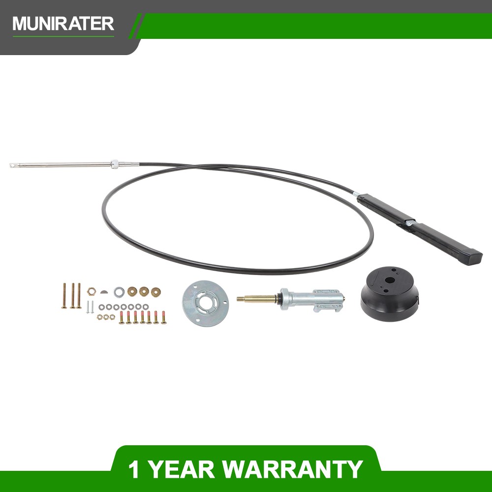 New 12FT Marine Steering Cable Kit – Back Mount Rack-and-Pinion SS14112