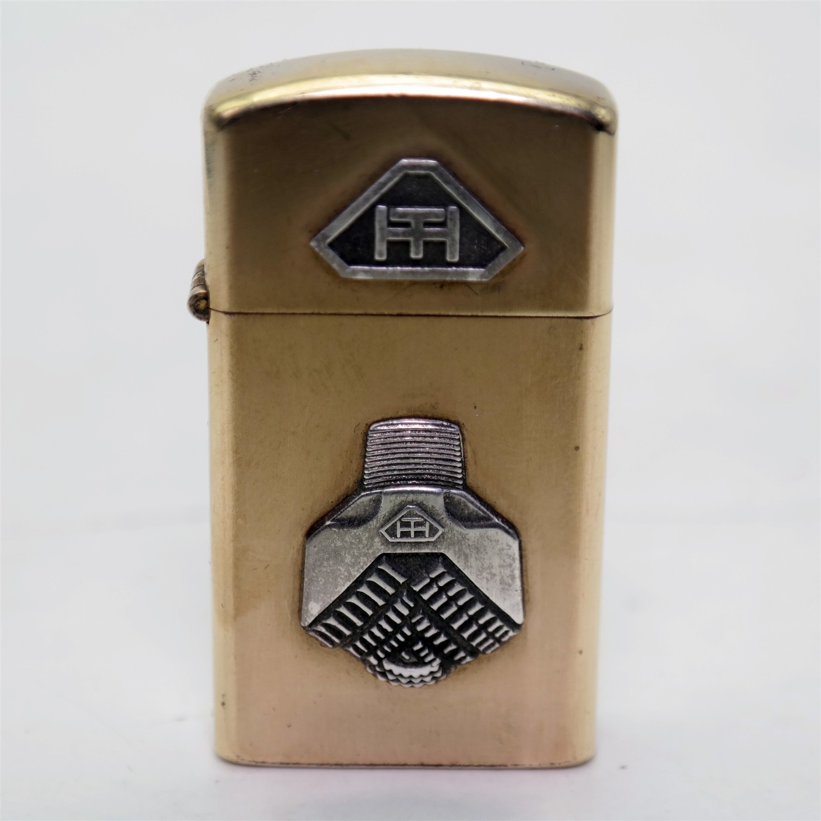 Vtg 1961 Slim Zippo lighter 10K Gold Filled Advertising Howard Hughes Tools 