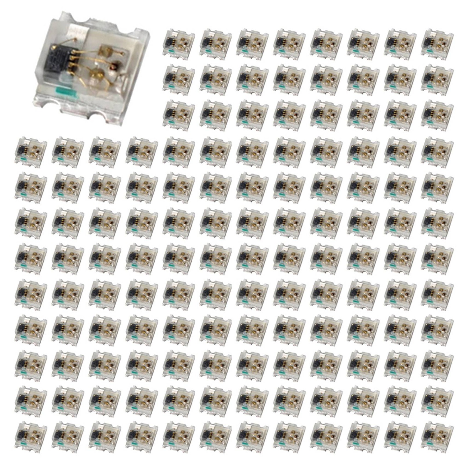 2X(1000Pcs WS2812 2020 LED Chip 4Pins  White PCB Addressable Digital RGB7902