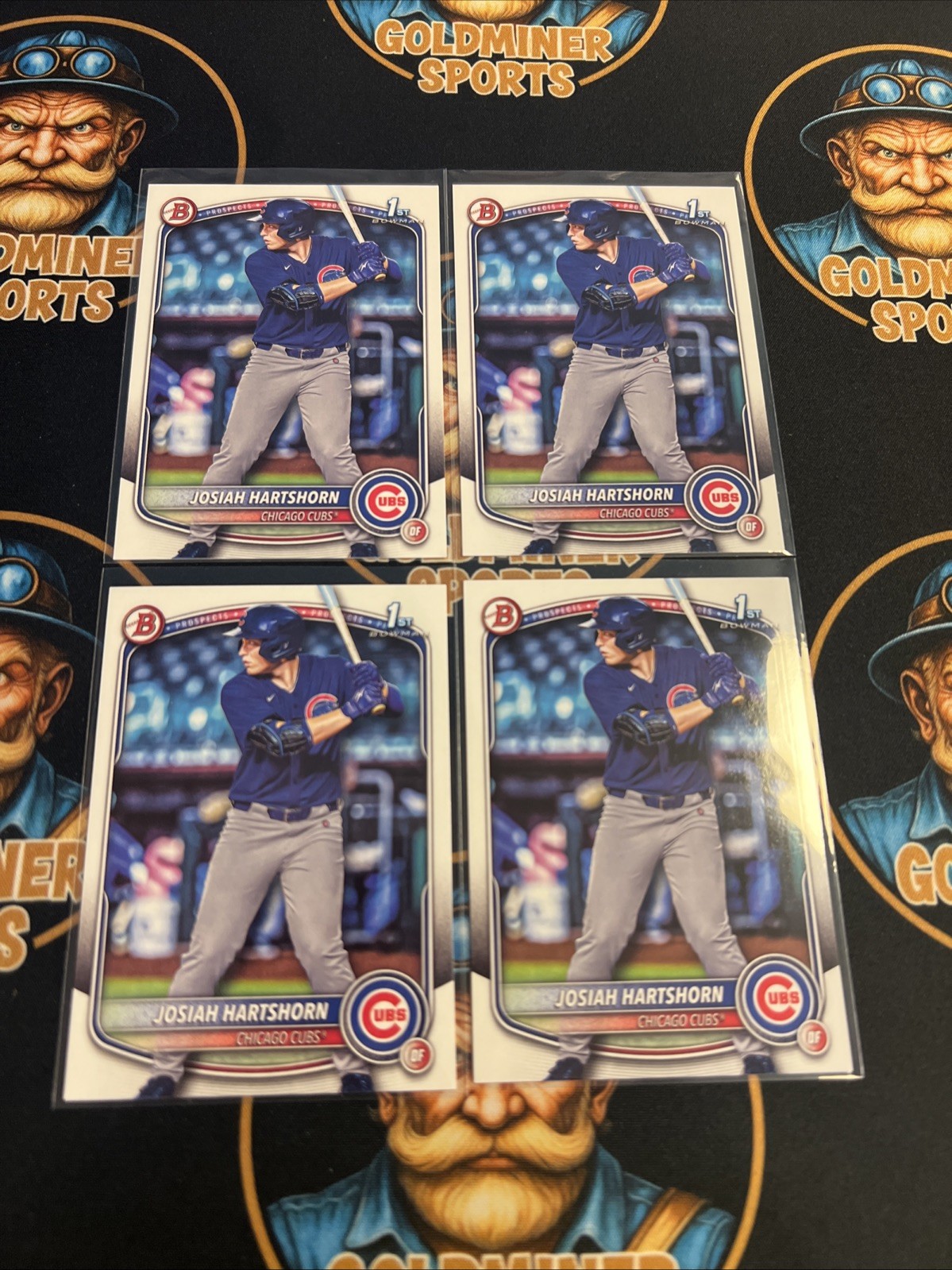 2025 Bowman Draft Josiah Hartshorn BD-21 4 Card Lot Cubs