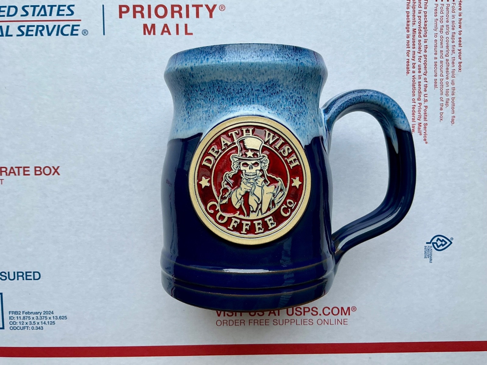 DEATH WISH COFFEE UNCLE SAM MUG DENEEN POTTERY TANKARD JULY 4TH INDEPENDENCE DAY DEATH WISH COFFEE UNCLE SAM MUG DENEEN POTTERY TANKARD JULY 4TH INDEPENDENCE DAY
