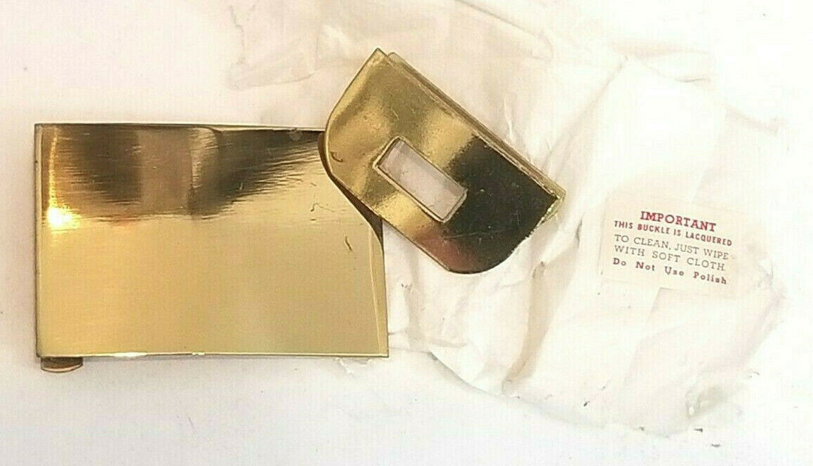 Vintage USMC Brass Dress Belt Buckle Plain NOS Vintage USMC Brass Dress Belt Buckle Plain NOS