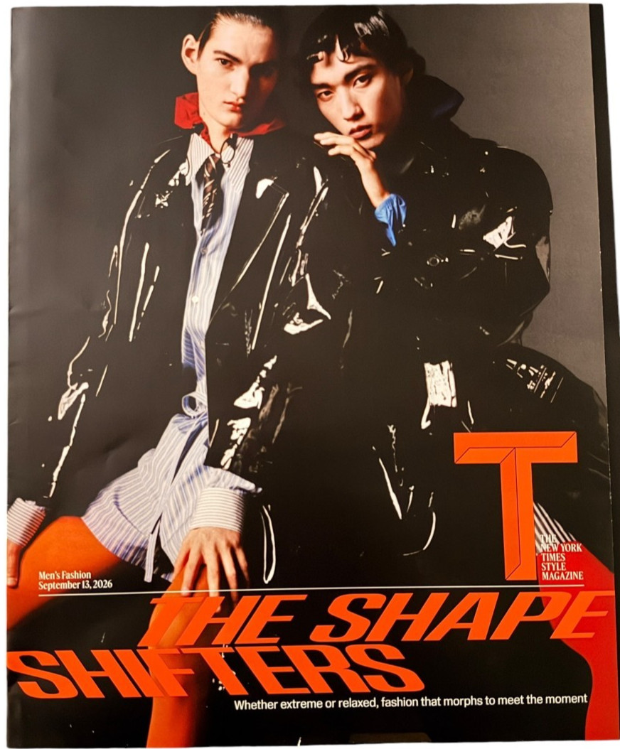 The New York Times Style Magazine Men\'s Fashion September 13 2026 UNREAD Nyt