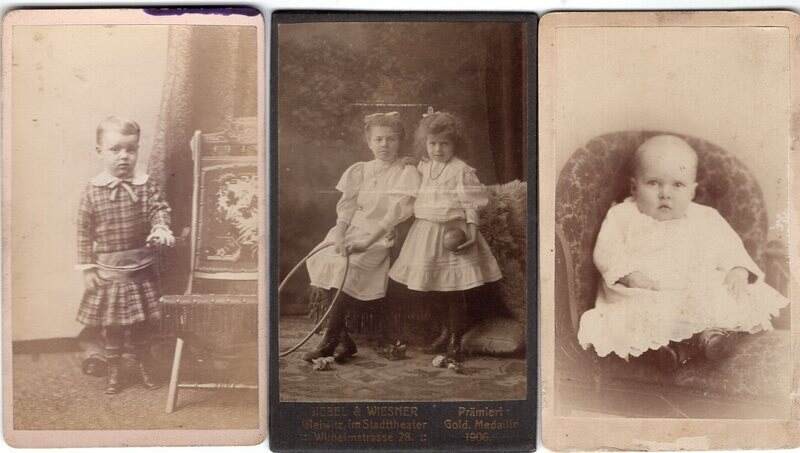 Lot of 3 Antique Carte de Visite Photos CDV Darling Children & Baby 1870-90