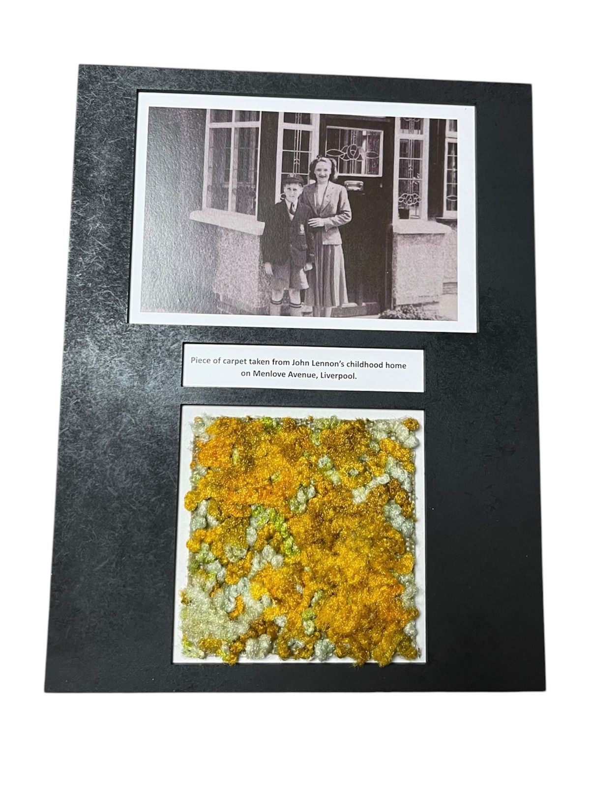 John Lennon Piece Of Carpet Menlove Avenue COA