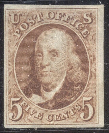 U.S. #3 SCARCE Unused - 1875 3c Red Brown