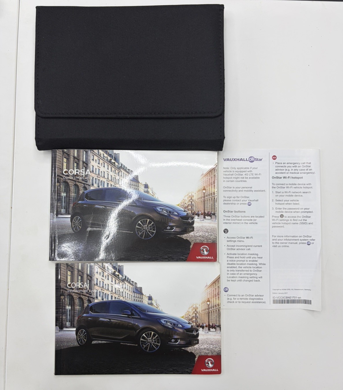 15-19 VAUXHALL CORSA OWNERS HANDBOOK MANUAL & WALLET 2017 