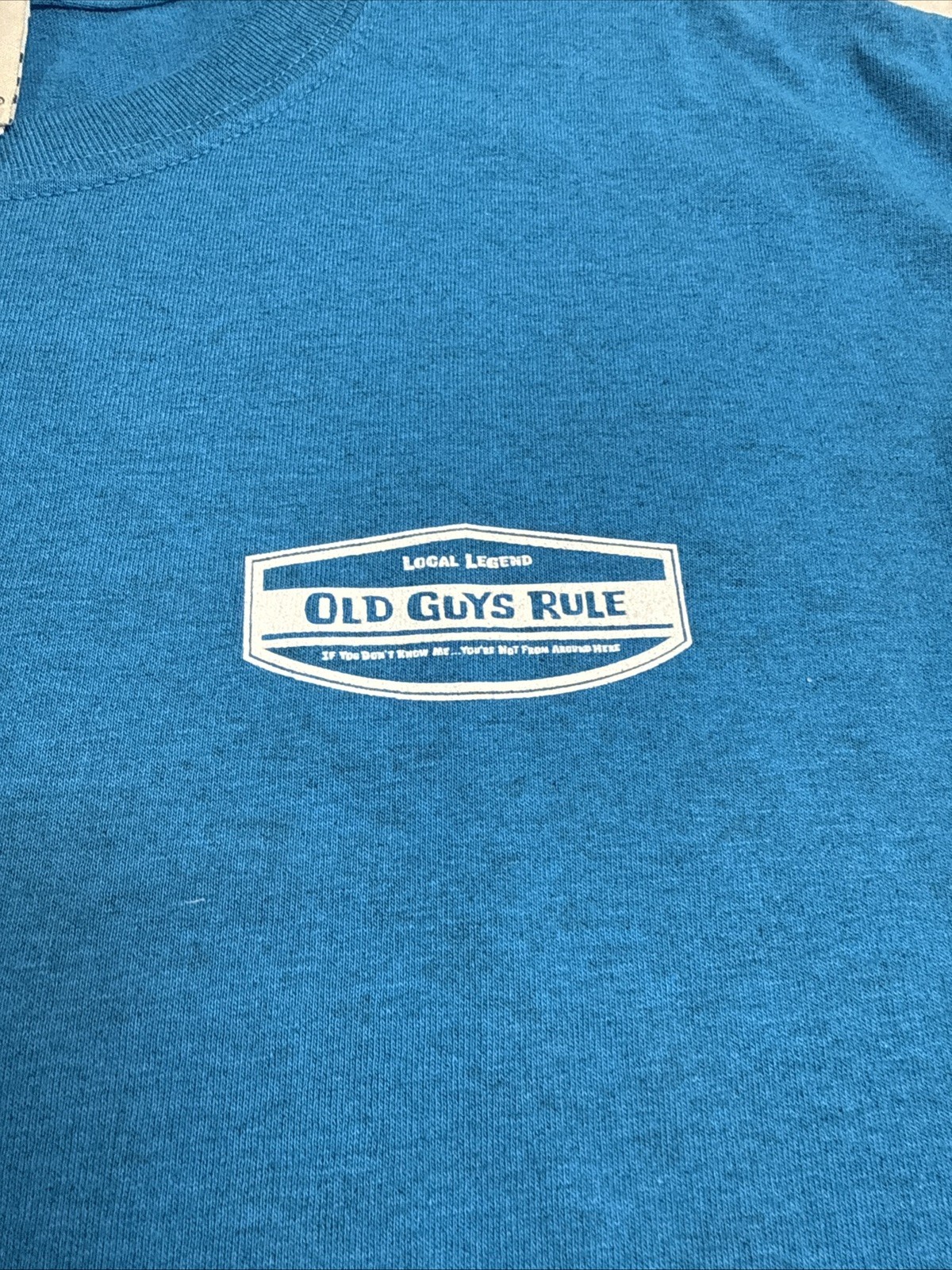 OLD GUYS RULE Men\'s T-Shirt Local Legend Large Blue Graphic Print New w Tag