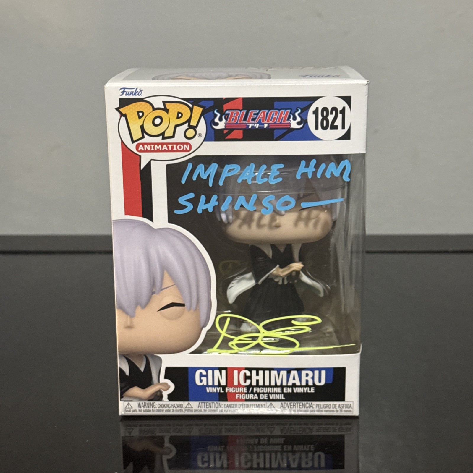 Doug Erholtz Autographed Signed & Quoted Funko Pop #1821 Bleach Gin Ichimaru JSA
