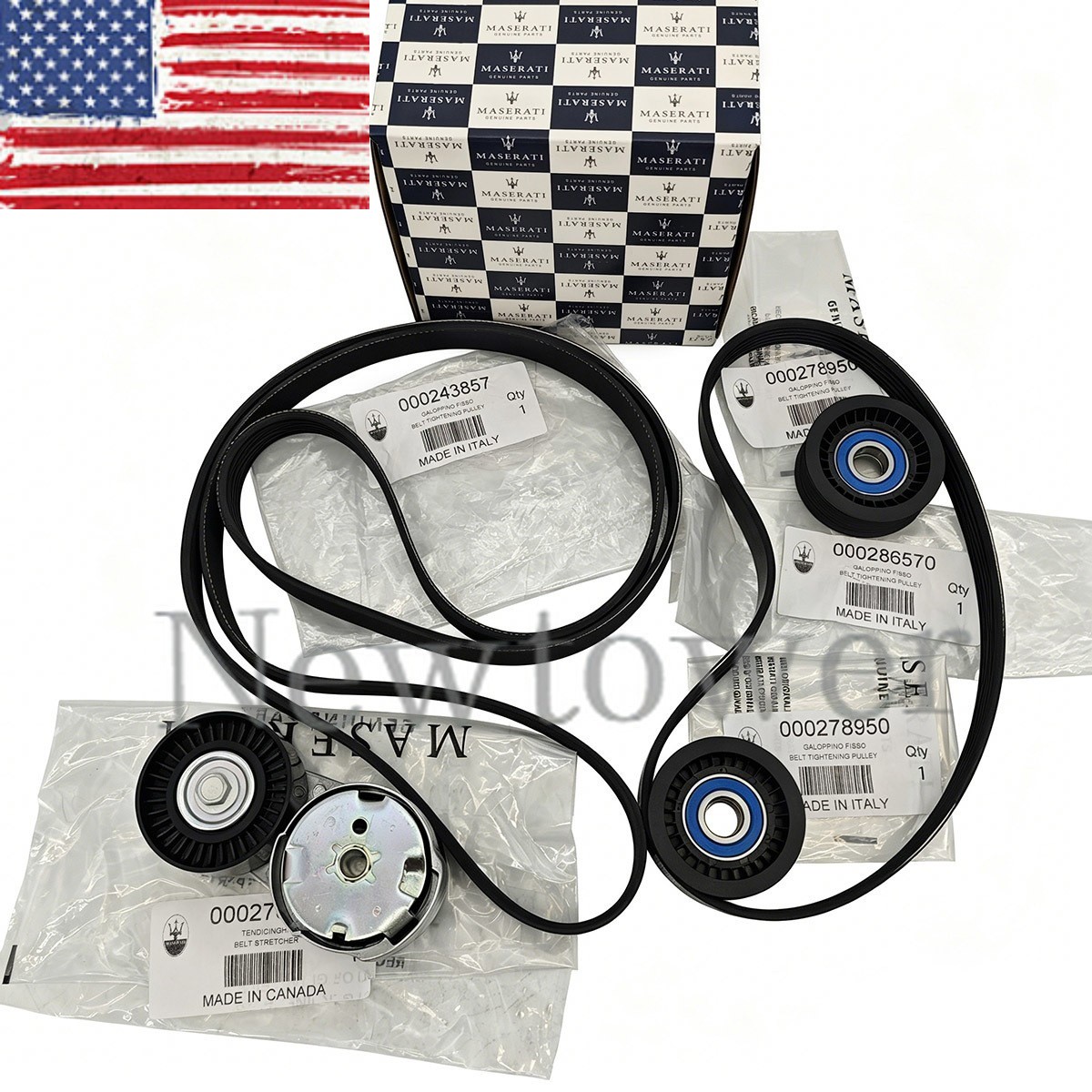 278950 Belt Tensioner Idler Pulley Kit For Maserati Quattroporte Ghibli 2013-17