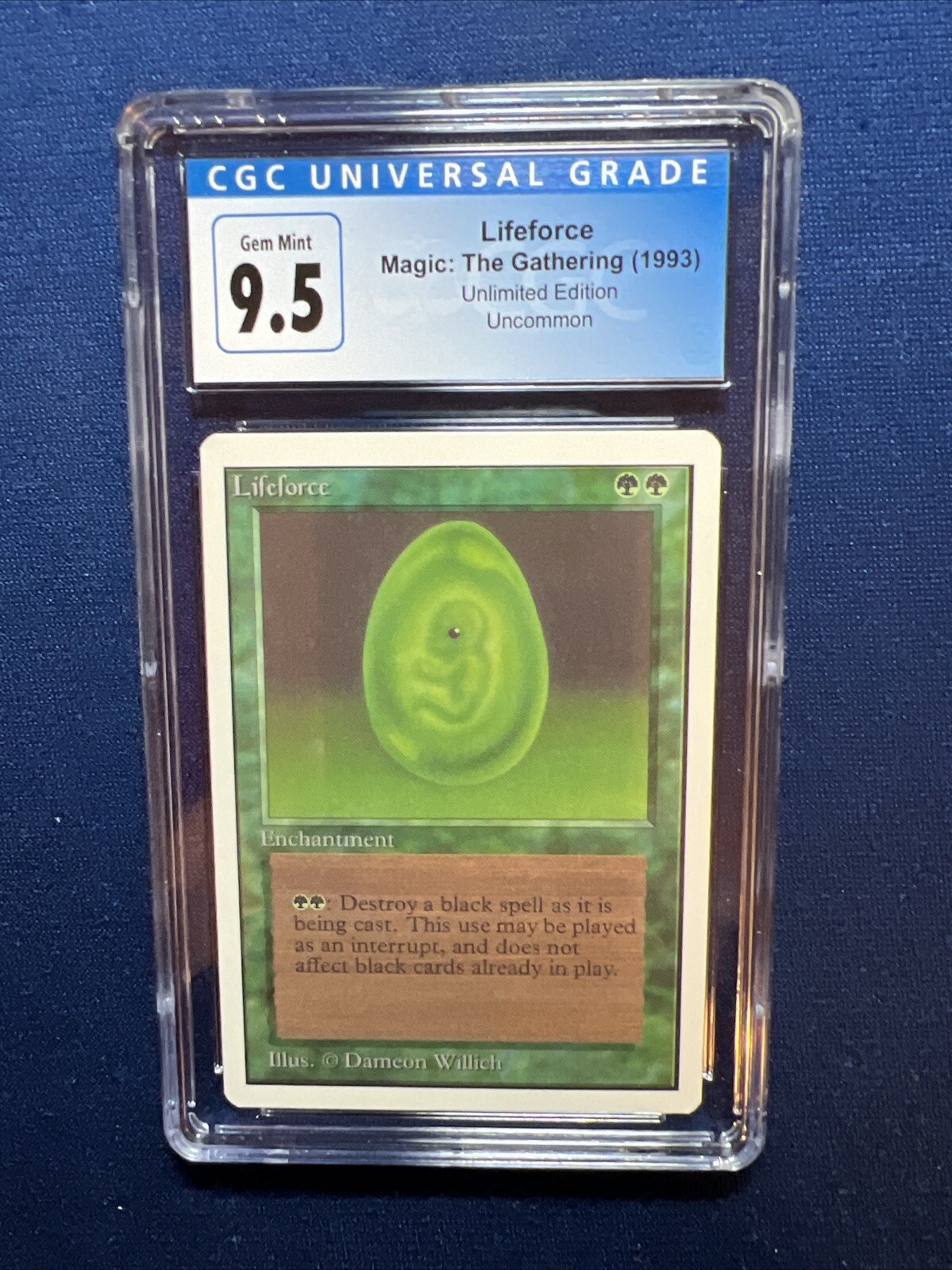 MTG Unlimited Lifeforce CGC 9.5 GEM MINT (Blue Label 10)  1993