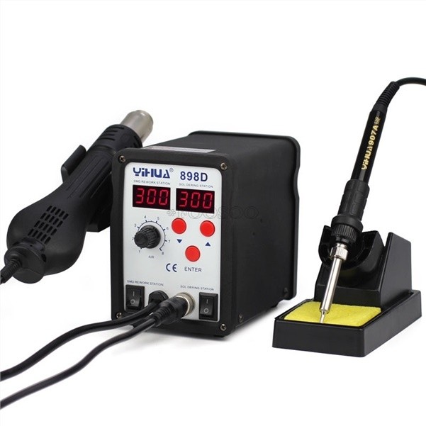 Rework Soldering Station YH-898D 2 In 1 Smd Hot Air Gun Soldering Iron 220V ne