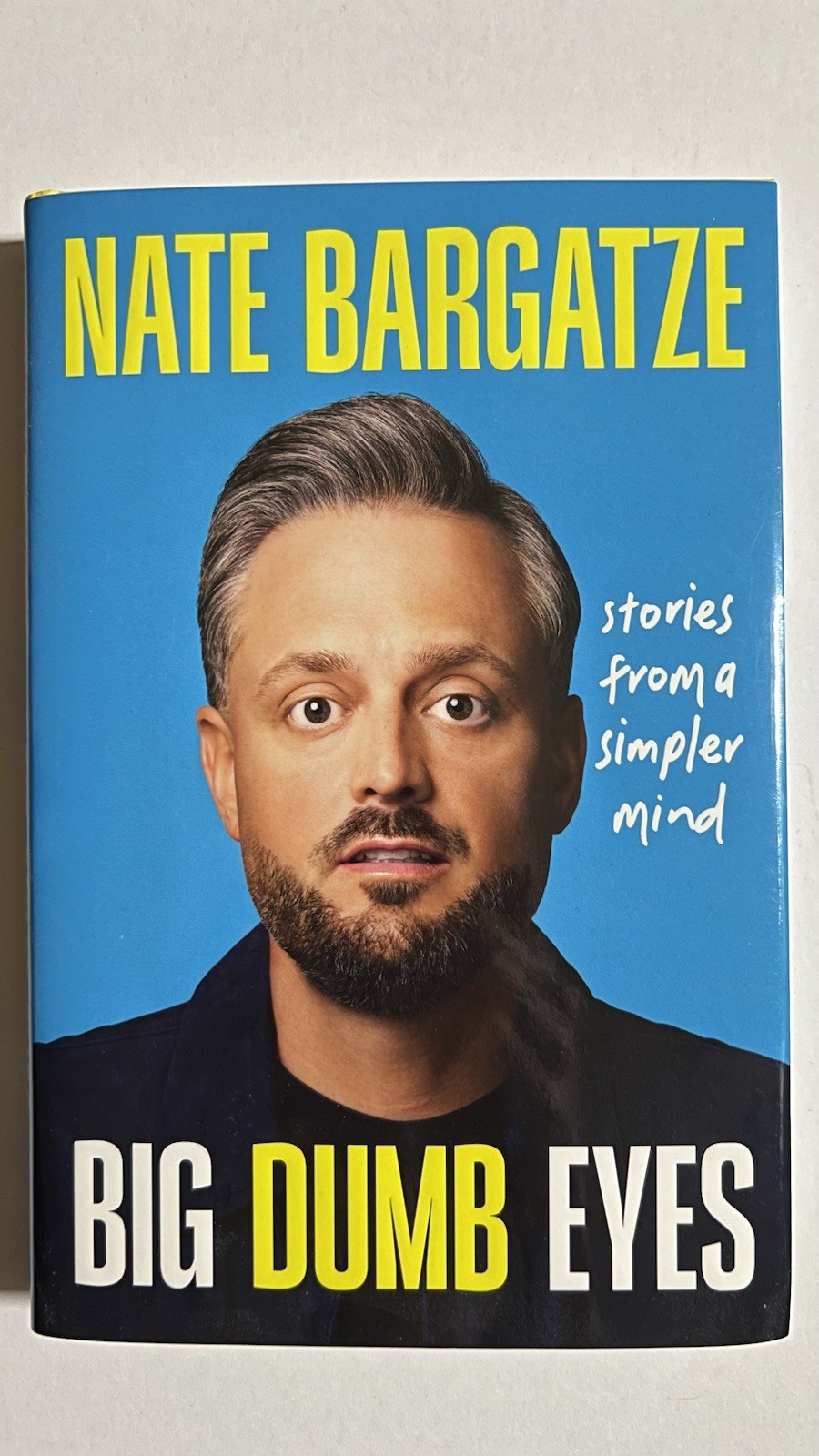 Signed Nate Bargatze Big Dumb Eyes Hardcover Humor Book certified autograph