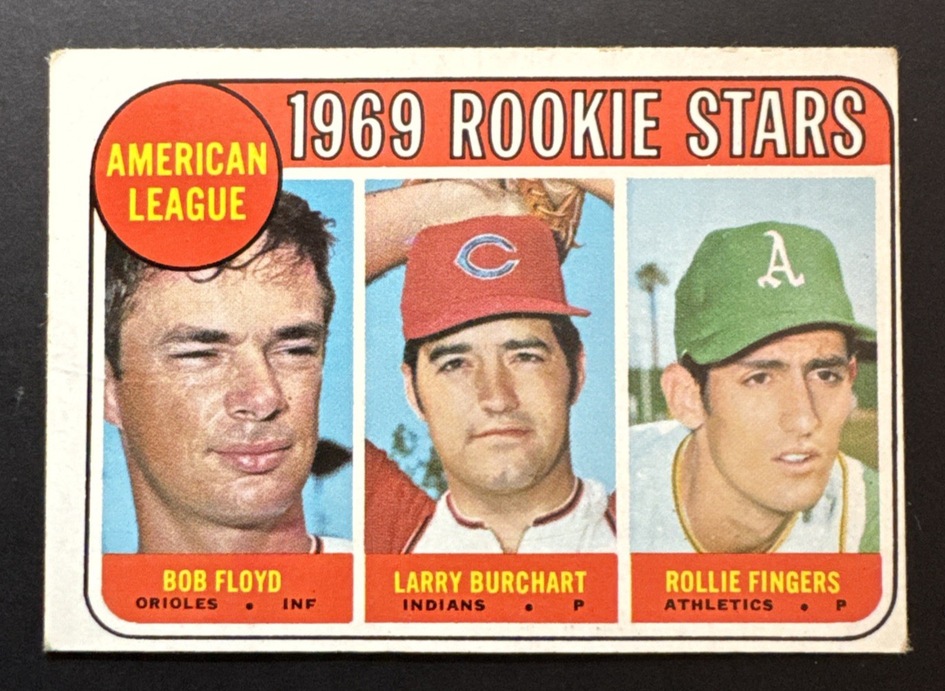 1969 Topps - High# Rollie Fingers, Bobby Floyd, Larry Burchart #597 RC   G+/VG-