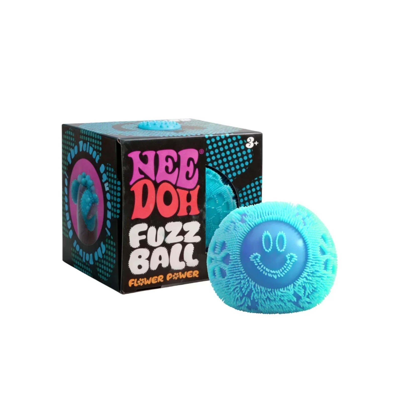 NeeDoh Wonder Flower Power Fuzz Ball Squishy Stress Ball Nee Doh Fuzzball