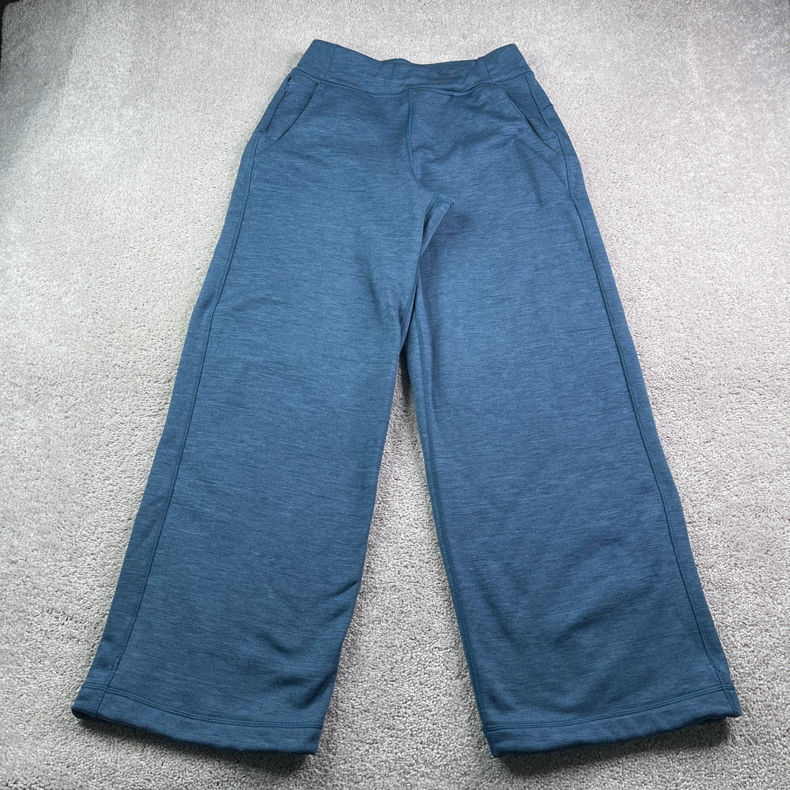 Title Nine Pants Womens Medium Blue Crash Thermaplush Fleece Wide Leg Hiking