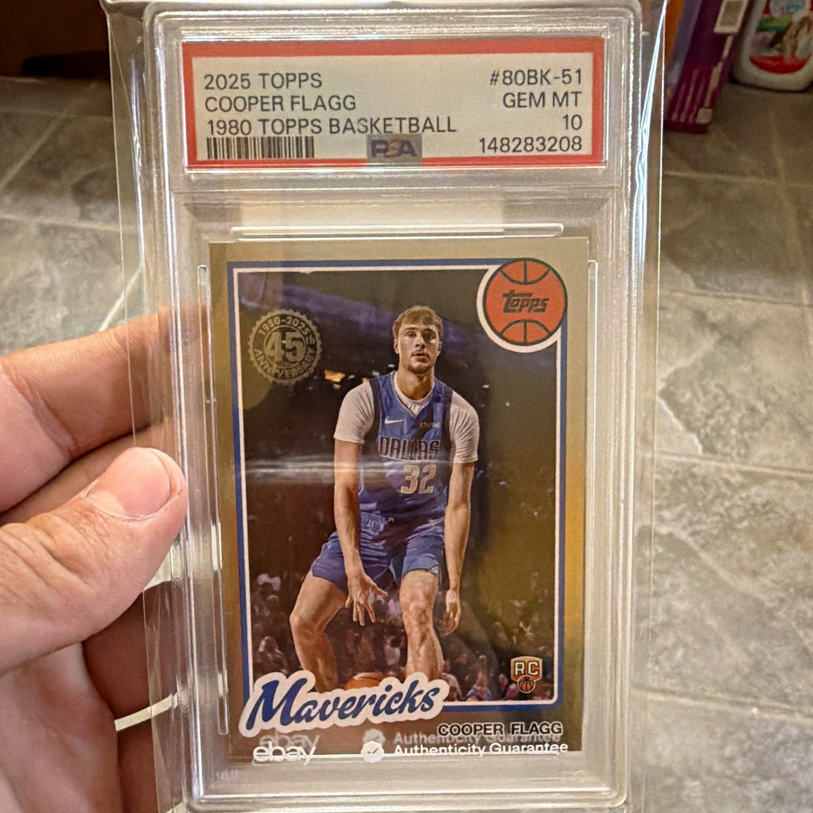 Topps 2025-26 Cooper Flagg RC #80BK-51 1980-81 Topps Basketball PSA 10