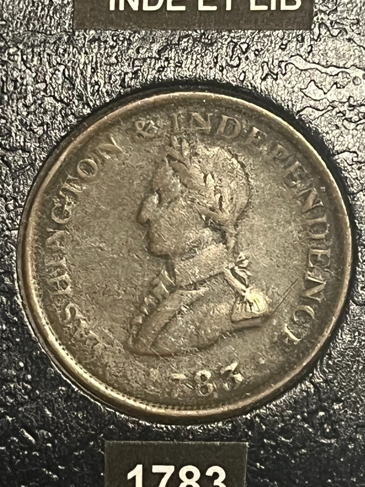 1783 Washington - Small Bust, Plain Edge Colonial Copper Coin