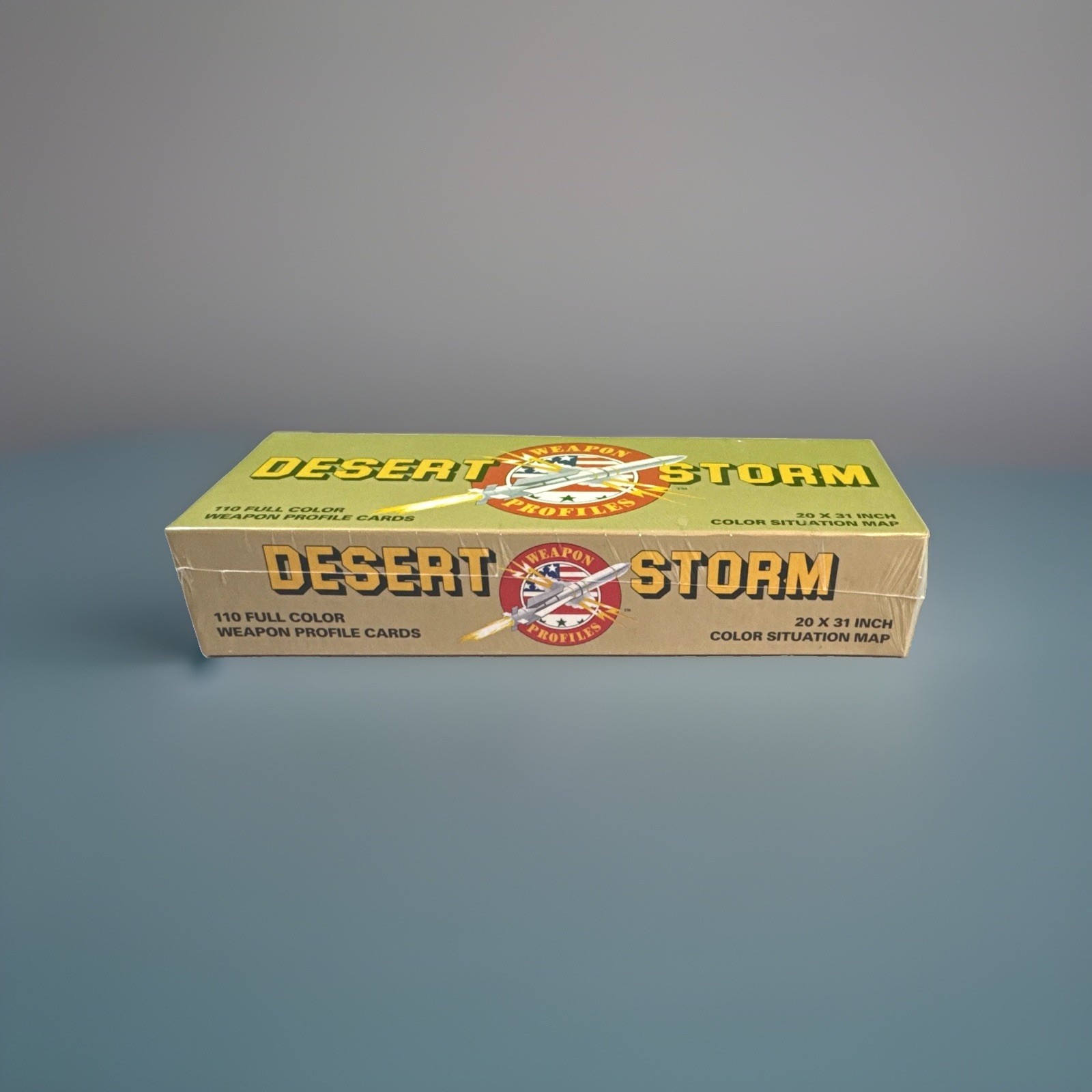 Vintage Sealed Desert Storm 1991 Original Weapon Profile Cards & Map Box Set