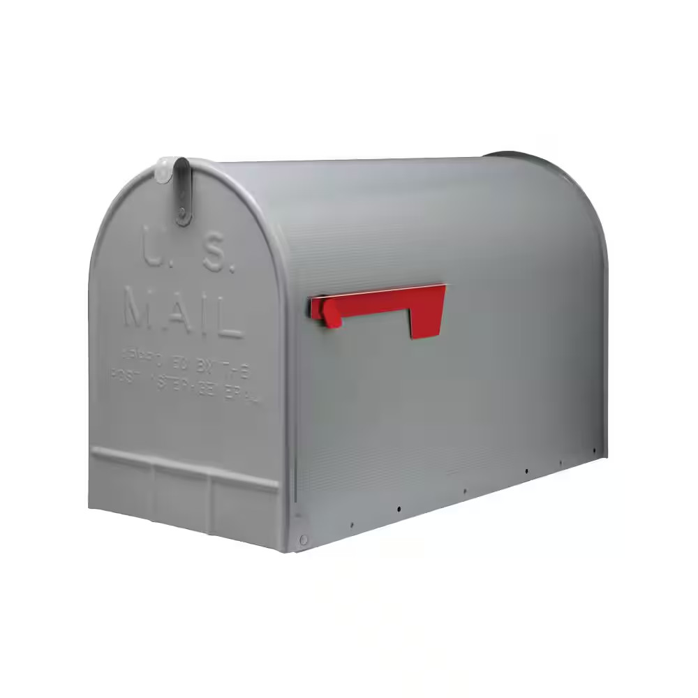 Stanley Gray, Extra Large, Steel, Post Mount Mailbox Stanley Gray, Extra Large, Steel, Post Mount Mailbox